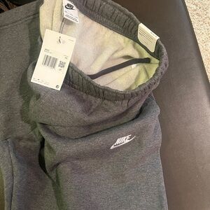 Nike Gray Fleece Joggers with Elastic Waistband